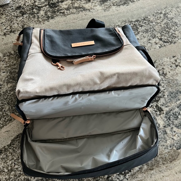 Petunia Pickle Bottom Diaper Bag Pivot Pack in Black and Sand - Picture 4 of 11